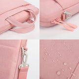 Waterproof Oxford Cloth Laptop Handbag - Fits 13.3-14 Inch - P510 - Grey - 45-Degree Angle