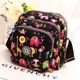 Waterproof Nylon Multilayer Crossbody Bag For Women - Animal Pattern - Extra Image