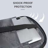 Waterproof Anti-Theft Laptop Backpack For Daily Work And Business - 15.6 Inch - Grey - Rear View