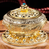 Medium Eight Treasure Incense Burner Decoration - Perfect for Home - Pale Red - Extra Image