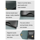 Waterproof Leather Card Holder Durable & Stylish - Black