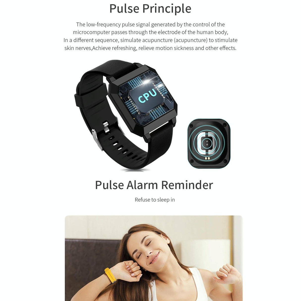 0.96 Inch Tft Screen Life Waterproof Smart Watch Support Sleep Monitoring / Heart Rate Monitoring / Blood Pressure Monitoring / Pulse Reminder -