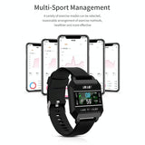 0.96 Inch Tft Screen Life Waterproof Smart Watch Support Sleep Monitoring / Heart Rate Monitoring / Blood Pressure Monitoring / Pulse Reminder - Yellow - Rear View