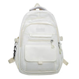 Simple Oxford Cloth Travel Backpack For Students 45 X 31 X 18Cm - White - Front View