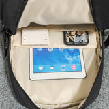 Simple Oxford Cloth Travel Backpack For Students 45 X 31 X 18Cm - White - Rear View