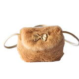 Chic Bowknot Mini Crossbody Bag In Caramel - Front View