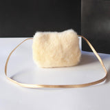 Chic Bowknot Mini Crossbody Bag In Caramel - Top-Down View