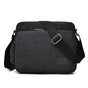 Men Vintage Canvas Single Shoulder Bag - Black