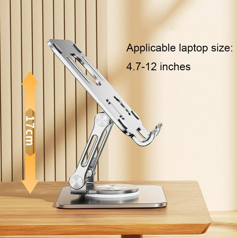 Universal Tablet Stand - 360 Degree Rotating Foldable - Gray