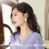 Comfortable Wireless Bluetooth Earphones - Noise Canceling - Skin Colour - Side View