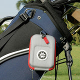 Lightweight Golf Rangefinder Waist Pack - Portable Belt Bag - Gray-Red - Close-Up Angle