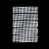5-piece Self-adhesive Mosquito Stickers for Screen Windows with Drain Holes - White