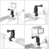 Action Camera Bicycle Mounting Bracket - Aluminum Alloy Clip - Red