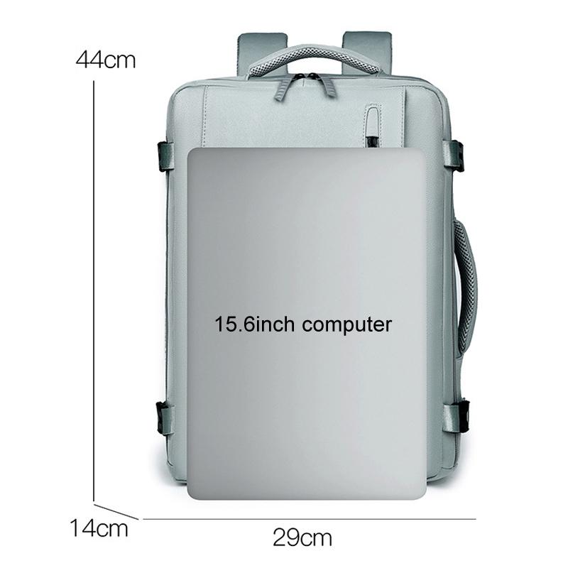 Large Capacity Simple Style Travel Backpack - Beige