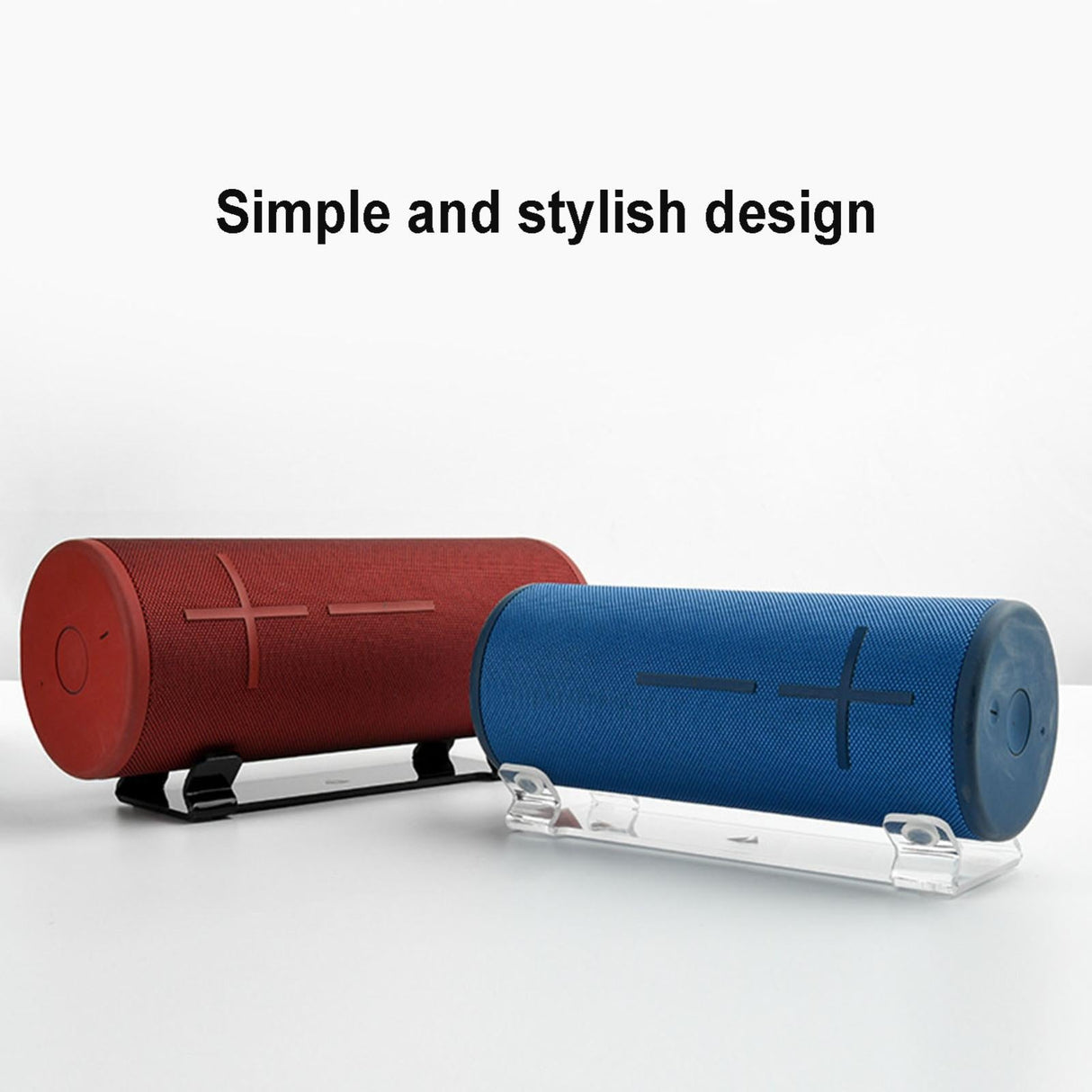 Anti-vibration Desktop Bracket for Bluetooth Speaker - Universal Acrylic Design - Transparent