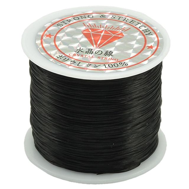 2 Pack 50M 0.5Mm Elastic Cord For Jewelry Making - Brown