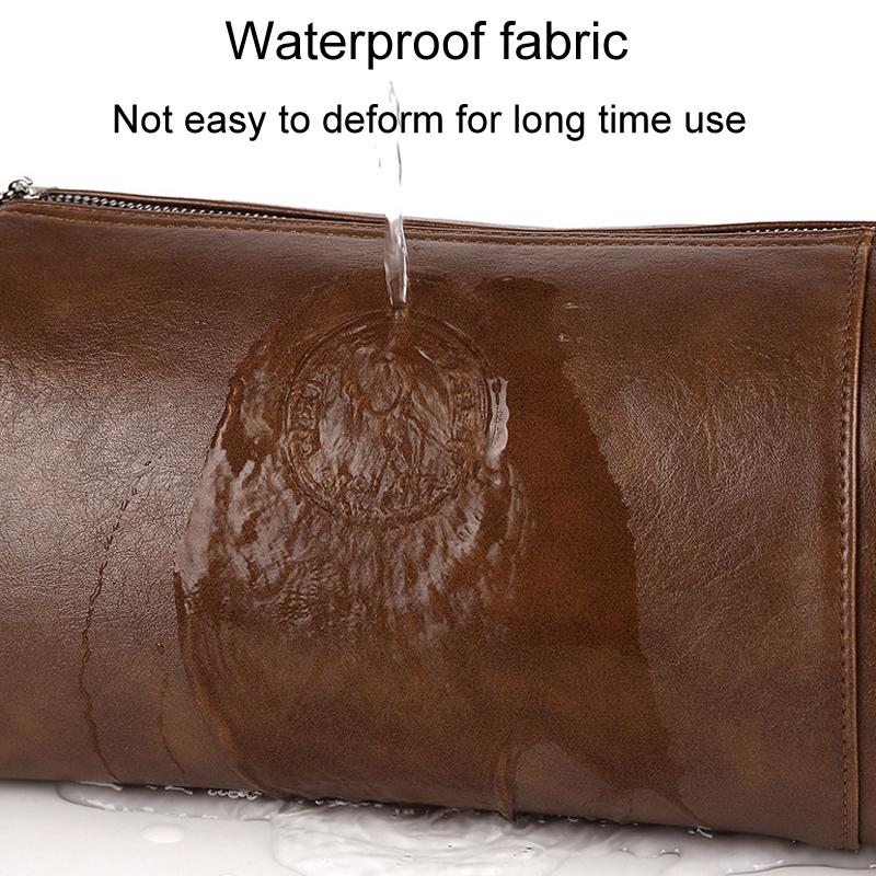 Waterproof Men Crossbody Backpack Large Capacity - Brown