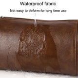 Waterproof Men Crossbody Backpack Large Capacity - Brown - Low Angle