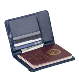 Multi Card Passport Holder Anti Magnetic Wallet - Black - Front View