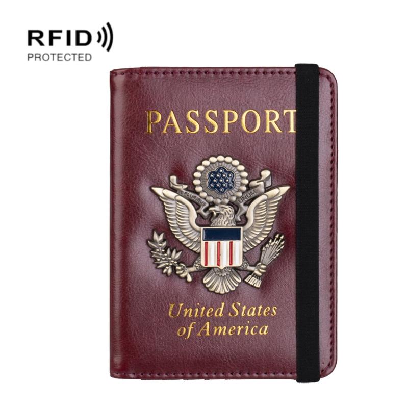 Multi Card Passport Holder Anti Magnetic Wallet - Black