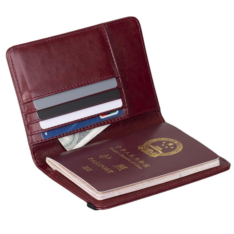 Multi Card Passport Holder Anti Magnetic Wallet - Black