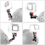 360 Degree Rotating Mount Adapter for Gopro Hero11 - Aluminium Alloy - Blue - Close-Up Angle