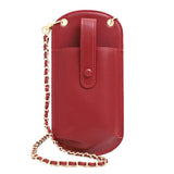 Compact Cell Phone Crossbody Bag - Red - Extra Image