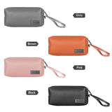Waterproof Laptop Accessory Bag - Pu Leather - Grey - Side View