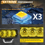 40W 9V - 30V 5 Inch Waterproof 3 - Eye Headlight - Spotlight Yellow Light