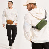 Men Personalized Chest Bag For Commuting - Brown - Side View