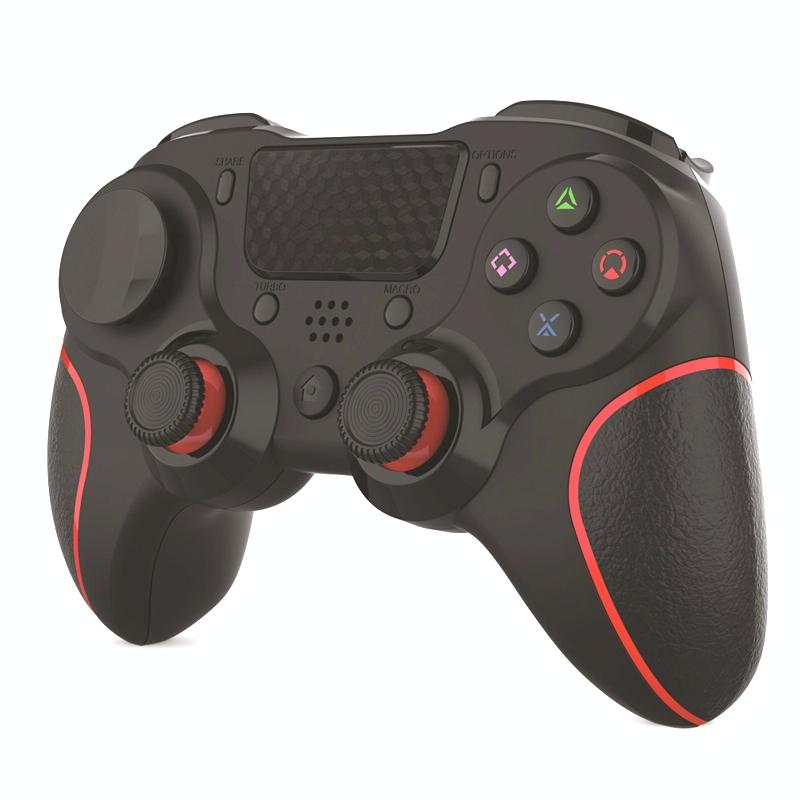 Bluetooth Gamepad for Ps4 Pro with Dual Vibration and Six-axis Control - Blue Black