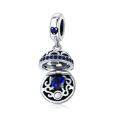 925 Sterling Silver Zircon Pendant With Parts - Scc689-A - Front View