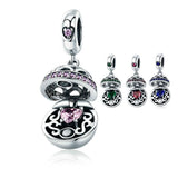 925 Sterling Silver Zircon Pendant With Parts - Scc689-A - Side View