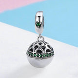 925 Sterling Silver Zircon Pendant With Parts - Scc689-A - Top-Down View