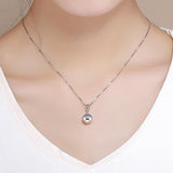 925 Sterling Silver Zircon Pendant With Parts - Scc689-A - Rear View