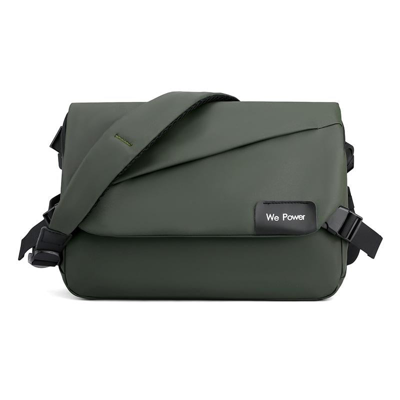 Large Capacity Waterproof Messenger Bag For Men - Black