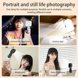 Usb Charging Led Beauty Fill Light for Mobile Phone Live Camera - White - Top-Down View