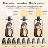 Usb Charging Led Beauty Fill Light for Mobile Phone Live Camera - White - Low Angle