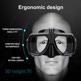 Underwater Diving Mask for Action Cameras - Top-Down View