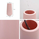 Versatile Plastic Flower Vase for Dry and Wet Arrangements - Pink - Top-Down View