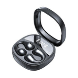 Smart Digital Display Bluetooth Earphones with Transparent Capsule Design - White