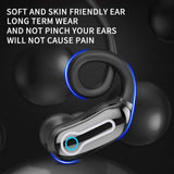 Wireless Stereo Earphones with Charging Case - Hanging Ear Design - White - Extra Image
