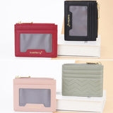 Light & Thin Card Bag Multifunctional Coin Purse - Red - Low Angle