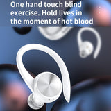 Wireless Earphones with Digital Display and Charging Case - White