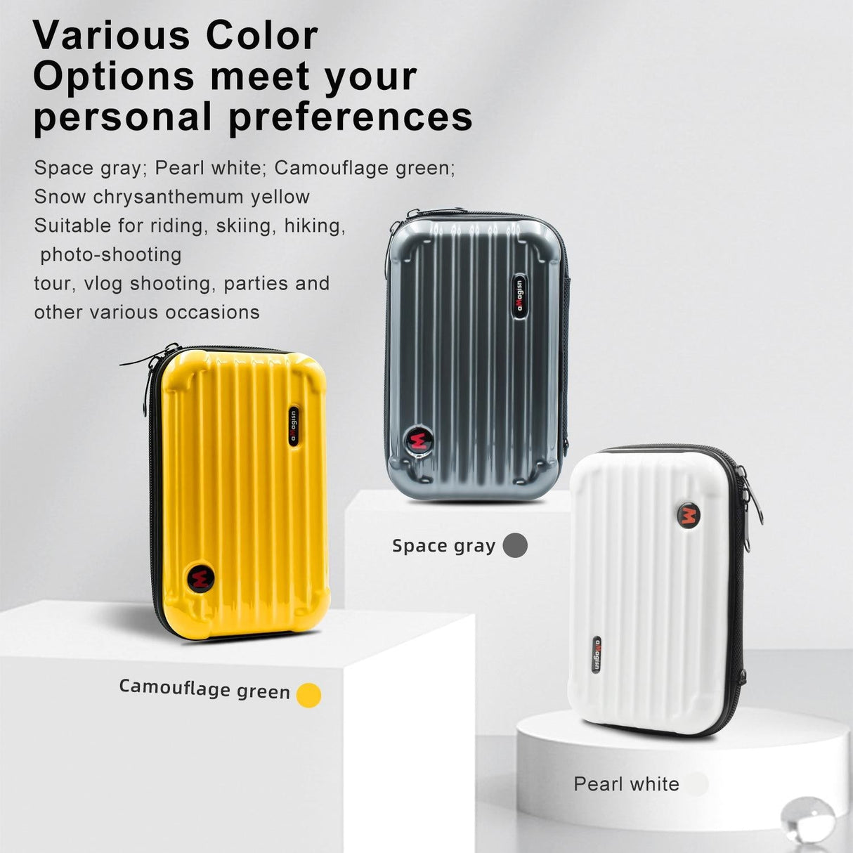 Waterproof Hard Shell Storage Bag for Amagisn - Compact Size - Yellow