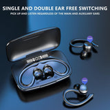 Led Bluetooth Earphones with Noise Reduction and Power Bank Function - Blue - 45-Degree Angle