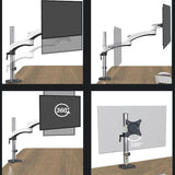 Rotating Aluminum Monitor Bracket for Lifting Lcd - Perforation - Close-Up Angle