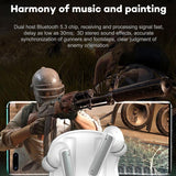 Wireless Anc Bluetooth Earphones - Active Noise Reduction - White - Low Angle