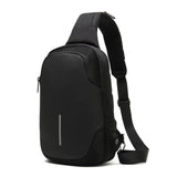 Secure Multi Layer Chest Bag For Outdoor Cycling - Black