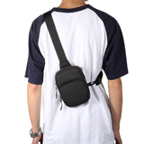 Universal Nylon Chest Bag For 5.5 Inch -7.2 Inch Phones Fashionable And Functional - Grey - Side View